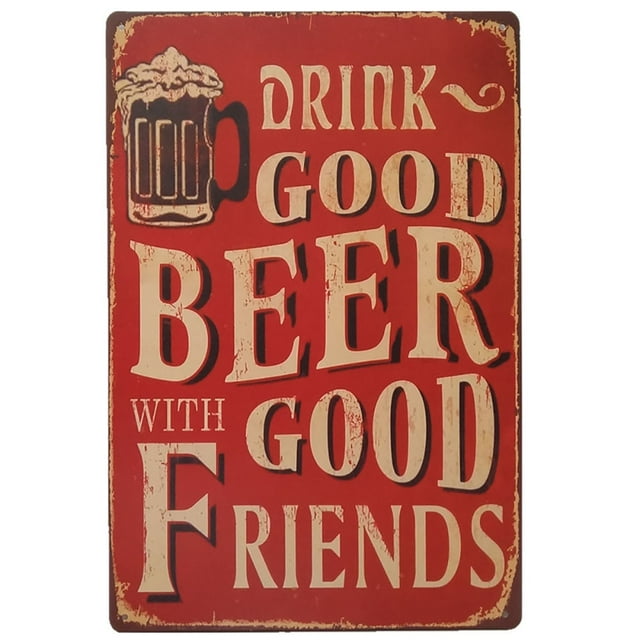 Xihbxyly Letrero de Hojalata Vintage, Arte de Pared Moderno, con Agujeros Preperforados, Perfecto para Bar, Pub, Cafetería, Garaje, Decoración Del Hogar, Tamaño 30 X 20 Cm, Fácil de Colgar.