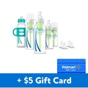 [$5 Savings] Dr. Brown's Baby First Year Transition Options Baby Bottles Gift Set, Teal, with Free $5 eGift Card