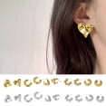 thumbnail image 4 of Boucles d'Oreilles Creuses Tube Rond en Acier Inoxydable Minimaliste C-Forme Creux Boucles d'Oreilles Tube pour les Femmes Léger Urbain Glamour Bijoux Style Minimaliste, 4 of 8