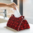 thumbnail image 5 of Kdxio Red Skulls 3 Print Tissue Box Cover,Modern PU Leather Rectangular Tissue Box Holder for Bathroom Living Room Bedroom Office Desk Car Home, 5 of 6