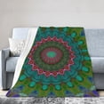 thumbnail image 1 of DouZhe Ultra-Soft Micro Fleece Lightweight Flannel Bed Blanket, Purple Spiral Mandela Print Cozy Warm Throw Blankets, 50"x40", 1 of 7