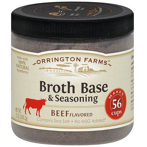 Orrington Farms Beef Flavored Broth Base & Seasoning, 12 oz (Pack of 6