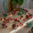 thumbnail image 5 of Luces de hadas navideñas Guirnalda navideña de campanas de Matsuba de bayas rojas con piña y control remoto para Navidad Interior Exterior Vacaciones Fiesta de Año Nuevo Hogar Dormitorio Pared Jardín, 5 of 5