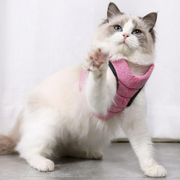 Cat Harness and Leash - Ultra Light Escape Proof Kitten Collar Cat Walking Jacket Soft and Comfortable 4Colors