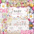 thumbnail image 4 of Baby in Bloom Baby Shower Decorations,283 Pcs Spring Baby Shower Decorations include Baby Shower Plates And Napkins,Floral Banner Backdrop Balloon Arch Mom to Be Sash for Baby in Bloom Shower Party$$, 4 of 11
