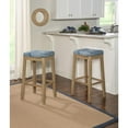 thumbnail image 5 of Linon Claridge 32" Backless Wood Bar Stool, Rustic Brown/Coastal, Includes 1 Stool, 5 of 5