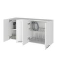thumbnail image 2 of FM FURNITURE Sitka Wall Cabinet Four Doors Engineered Wood White, 2 of 7