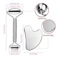 thumbnail image 5 of Stainless Steel Gua Sha Set and Facial Massage Roller for Face, Eye and Neck Massage, Practical Facial Massage Tools for Body Care, 5 of 5