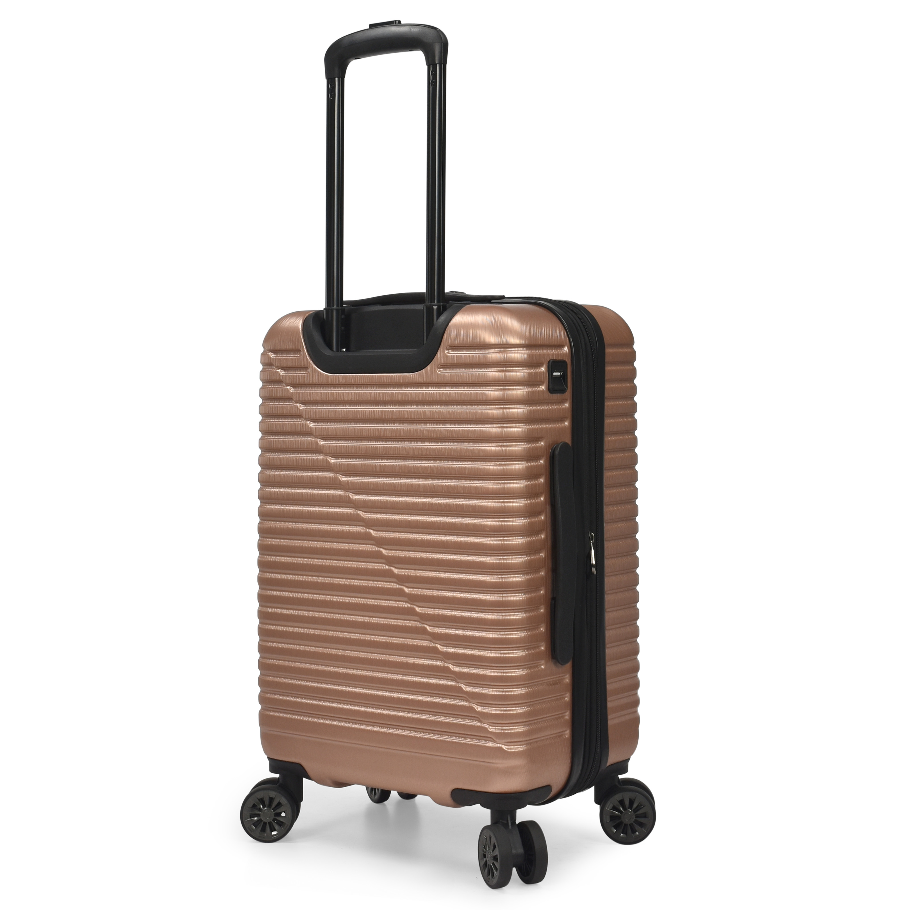 Travel Select Sunny Side Hardside Spinner Luggage with USB Port, Rosegold, 22" Carry-On