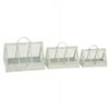 Mtl Wd Terrarium Set Of 3, 12 Inches, 15 Inches, 18 Inches Width