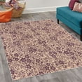 thumbnail image 2 of Botanic Decorative Rug, Floral Pattern Spring Season Blossoms Branches Leaf Beauty Field Design, Quality Carpet for Bedroom Dorm and Living Room, 6 Sizes, Plum Beige, by Ambesonne, 2 of 4