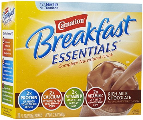 Carnation Instant Breakfast Powder, Rich Milk Chocolate, 10 pk (Pack of 2)