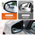 thumbnail image 4 of Yazoeia 2 Pack Blind Spot Mirrors, 2'' Round Shape Waterproof HD Frameless Glass with Wide Angle, Self-Adhesive Adjustable Rear View Convex Mirrors Suitable for Car, RV, SUV, Truck CJC912-115728, 4 of 6