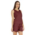 thumbnail image 2 of Bimba Sexy Schiffli Nightwear Set For Womens 2 Pcs Summer V-Neck Sleeveless Loungewear, 2 of 7