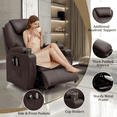 thumbnail image 4 of Korser Power Lift Recliner Chair for Elderly with Massage and Heat PU Leather for Living Room,Brown, 4 of 6