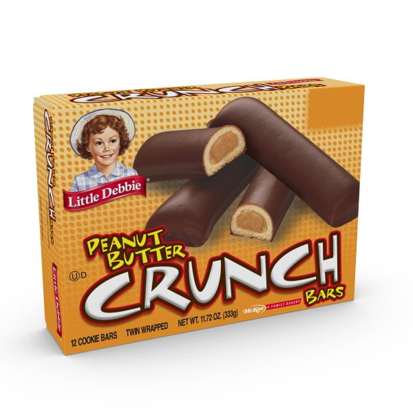 Little Debbie Peanut Butter Crunch Bars Little Debbie Family Pack Peanut Butter Crunch Bars Snack Cakes, 11.72