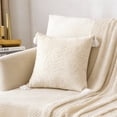 thumbnail image 4 of Soft Comfortable Leaf Embossed Pillow Cover Elegant Decorative Cushion Case For Sofa Bed Living Room Bedroom Office And Home Decoration, 4 of 6