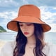 thumbnail image 3 of Sombrero de pescador ajustable con circunferencia de 54-60cm, gorro de lavabo a rayas de verano para mujer, sombrero de protección solar con aleros grandes para exteriores, 3 of 5