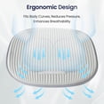 thumbnail image 4 of Gel Seat Cushion for Long Sitting,3-Second Cooling Pressure Relief Pillow for Car Seat & Office Chair,Back,Tailbone,Coccyx Comfort Support Seat Pad (Green), 4 of 4