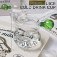 thumbnail image 2 of Mug, For cold drinks, Green/Transparent, 2 of 5
