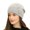 Grey, variant on Women's Solid Color Velvet Knitted Beanie Hat Coldproof Double Layer Warm Pile Cap Winter Accessories