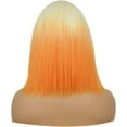 thumbnail image 4 of Blonde Orange Wigs Lace Front Wigs Synthetic Wigs for Women Short Straight Bob Wigs Middle Part Cosplay Wigs 14 Inch, 4 of 7