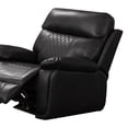 thumbnail image 5 of Contemporary Plush Faux Leather Upholstered Living Room Reclining Chair, Black, 5 of 5