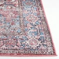 thumbnail image 3 of SAFAVIEH Serapi Adelaide Oriental Machine Washable Area Rug, Blue/Rust, 6'7" x 6'7" Round, 3 of 8