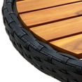 thumbnail image 6 of vidaXL Tea Table Black PE Rattan Small Foldable Tea Table Round, 6 of 6