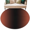 thumbnail image 2 of 5ft Round Rug, Red Black Ombre Non-Skid Rubber Backing Large Area Rugs - Living Room Bedroom Home Office, Modern Gradient Abstract Art Indoor Floor Mat Carpets Washable Rug, 2 of 9