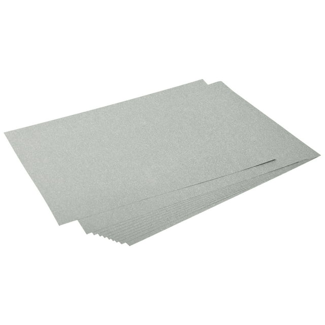 Unique Bargains Shimmer Cardstock Paper 25 Sheets, 8x11.5 Inch 92 Lb/250gsm, Silver Tone