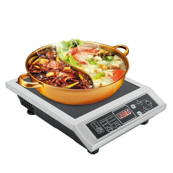 3500W Portable Black Kitchen Countertop Induction Cooktop Burner Electric Hot Stove 16.54*13.78*4.33in for Dorm Rooms, Home Kitchens, Backyard Cooking