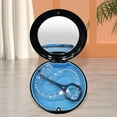 thumbnail image 3 of Portable Retainer Case with Mirror Storage Container Silicone Liner Black, 3 of 7