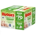 thumbnail image 5 of Huggies Natural Care Sensitive Baby Wipe Refill, Fragrance Free (1,088 Count), 5 of 6