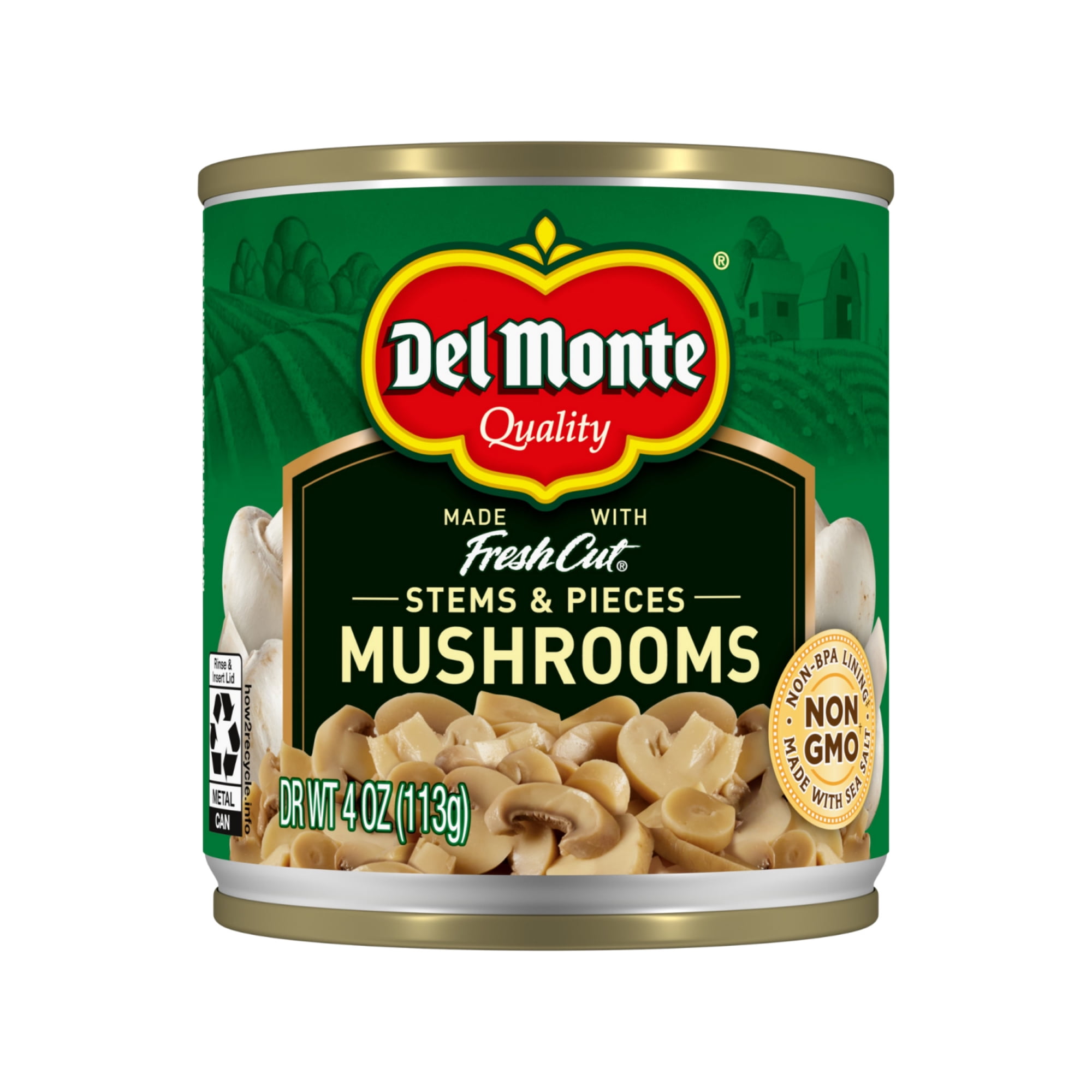 Del Monte® Mushrooms Stems and Pieces 4 oz. Can