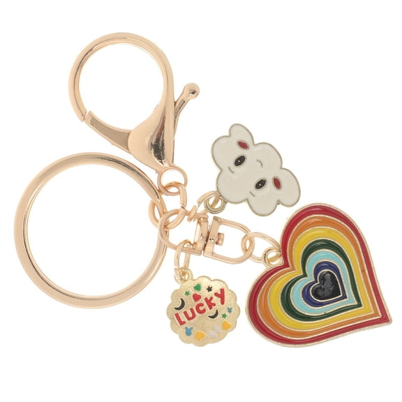 WORGEOUS  Love Keychain Color Changing Stickers Student Mini Accessories Backpack Charm