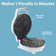 thumbnail image 4 of CucinaPro Mini Máquina Eléctrica para Hacer Pizzelles, Hace 1 Waffle Italiano Tradicional Personal de Tamaño Pequeño de 4 Pulgadas en Minutos, Prensa de Hierro Antiadherente con Receta, Galleta de Pos, 4 of 5