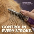 thumbnail image 3 of Poodle Dematting Fur Rake Comb Brush for Dogs and Cats - Long 2.5" Steel Safety Blades Metal Comb for Detangling Matted or Knotted Undercoat Hair, 3 of 8