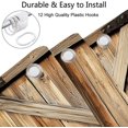 thumbnail image 4 of Wooden Barn Door Shower Curtain, Rustic Wooden Garage Door Shower Curtain Vintage Wood Farmhouse Shower Curtain, Country Barn Door Shower Curtain with Hooks, 72X72 Inch, Yellow, 4 of 5