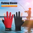 thumbnail image 6 of fankhu 1 Pair Cycling Gloves 2 Cut Fingers Sport Cycling Mitten Antiskid (Red), 6 of 9