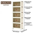 thumbnail image 2 of 5 Tier Stackable Storage Rack with Collapsible Bins & Wheels - Foldable Plastic Organizer for Kitchen, Closet, Bathroom, Bedroom, Easy No-Tool Setup, 2 of 8