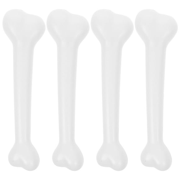 4 piezas de accesorios de Halloween, esqueleto humano simulado, huesos de plástico, modelo de huesos de perro, juguete de huesos falsos (blanco)