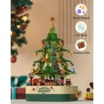 thumbnail image 5 of Christmas Building Blocks Music Box Toy Sets, Green Crystal Christmas Tree 558 Pieces, Holiday Decoration Block Kit with Music, 5 of 8