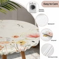 thumbnail image 6 of Watercolor Wildflowers Fitted Tablecloth with Elastic Edged, Round Table Cloth for Dining Table, Farmhouse Country Botanical Flowers Waterproof Oil Proof Table Cover for Indoor Outdoor 55"-60", 6 of 8