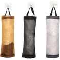 thumbnail image 1 of ShenMo - Dispensador de bolsas de plástico lavable (3 unidades, plegable, de malla, para montaje en pared, para cocina, baño, sala de estar, oficina, caravana, color amarillo, negro y gris) LingWen 9024715175755, 1 of 1