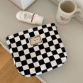 thumbnail image 1 of Student Stationery Bag Casual Zipper Pouch Wallet Makeup Bags Large Capacity Makeup Bags Women Toiletry Bag Korean Storage Bags Travel Organizer Checkerboard Cosmetic Bags BLACK CHECKERBOARD, 1 of 8