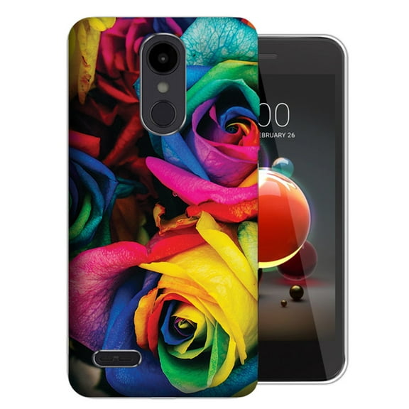 MUNDAZE LG Stylo 4 / Stylo 4 Plus Design Case - Colorful Roses Design Skin Phone Case Cover