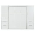 thumbnail image 4 of Velmero Unité Murale de Lit Escamotable Grand Gain de Place avec Garde-Robe Intégrée, Tiroirs de Rangement et Étagères – Solution Moderne Transformable pour Lit d'Appoint, Blanc, 4 of 22