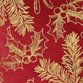 thumbnail image 3 of Elrene Home Fashions Foil Woodland Holiday Fabric Tablecloth, Red, 60" x 144", 3 of 3