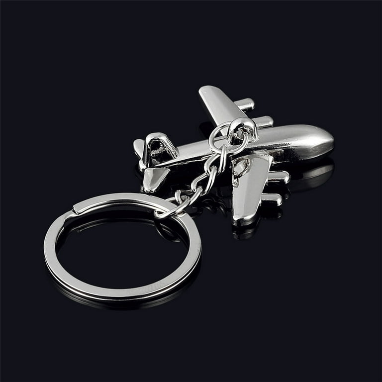 3D New Metel Airplane Keychain Aircraft Airplane Model Keyrings Car  Keychain Cool Boy Men's Gift Jewelry